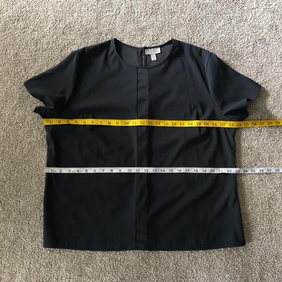 ICO Uniforms Top Blouse size XL  Trim Front Decor Workwear Classic Career - Picture 5 of 11